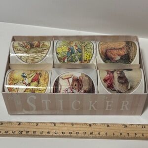 Vintage Beatrix Potter character stickers scenes The Tale of Peter Rabbit